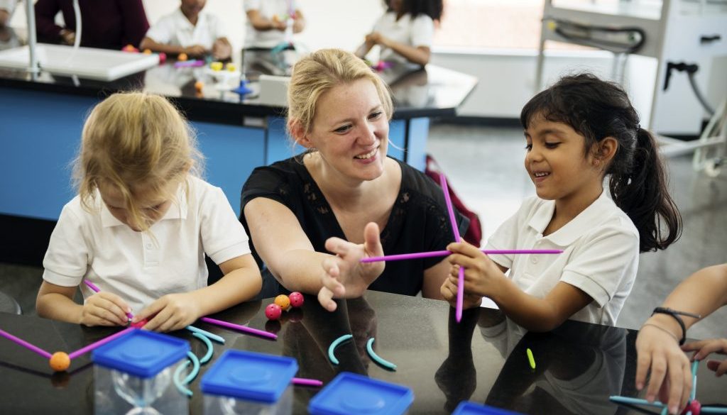 Happy kids at elementary school