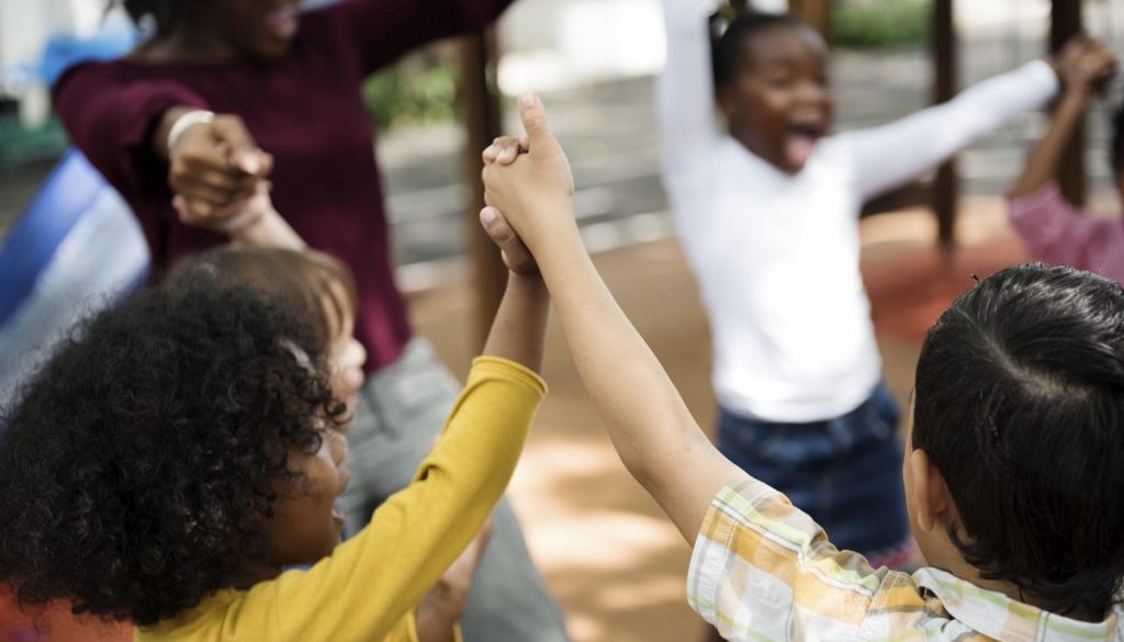 Happy kids at elementary school